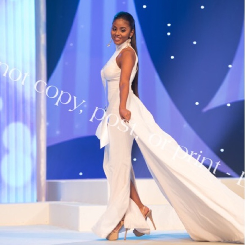 Randall Smith original custom 100% silk white gown